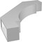 Ekena Millwork 3 1/2-in. W x 18-in. D x 22-in. H Merced Architectural Grade PVC Knee Brace BRCP035X18X22MRC - alternate 4